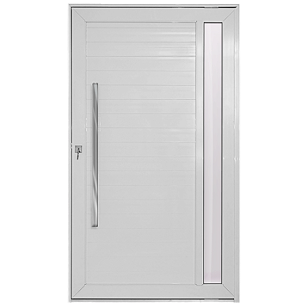 Porta pivotante maxx com visor lambril branco Direita - 230x110