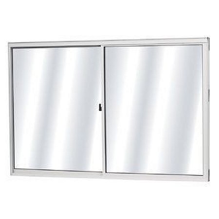 Janela de alumínio 02 folhas fit branca - 60x60