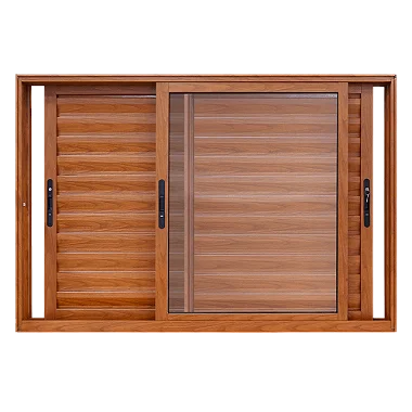 Janela de alumínio veneziana 03 folhas madeiro Maxx 100X150