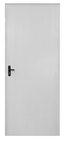 Kit Porta de madeira branco interna c/batente direita - 214x86