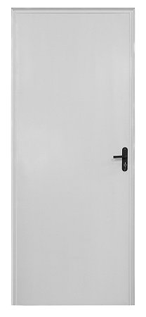 Kit Porta de madeira Interna Branco POP esquerda - 210x70
