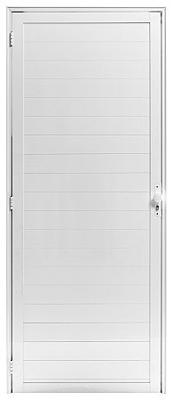 Porta De Alumínio Lambril Branco Esquerda - 210x80