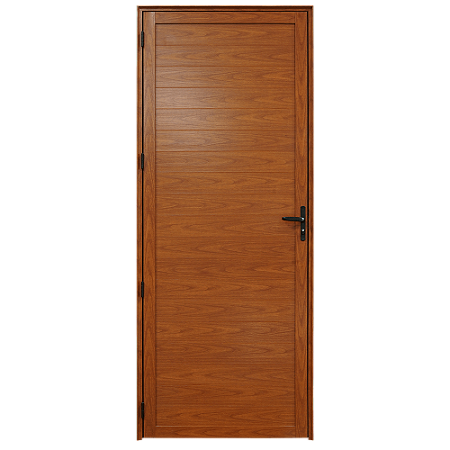 Porta de Alumínio Maxx Lambril madeiro fechadura Direita - 210x60