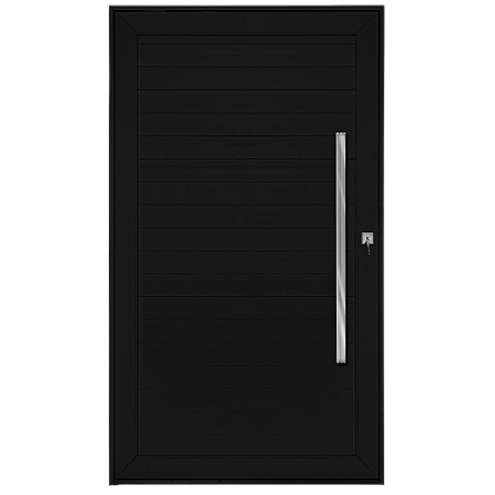 Porta pivotante alumínio maxx lambril Preto Direita - 210x110