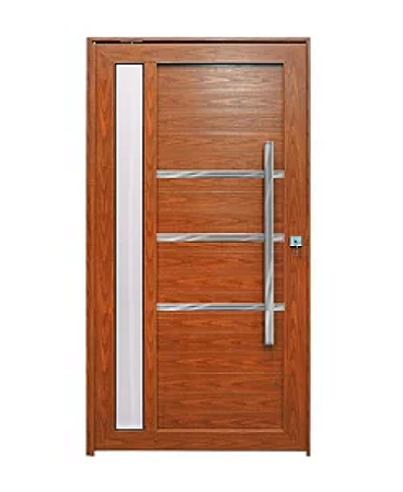 Porta pivotante com visor e friso lambril Madeiro Esquerda - 210x110