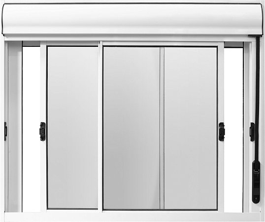 Janela Veneziana Integrada em Alumínio Classic Branco - 100x120