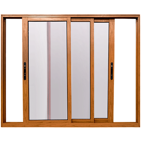 Janela de Alumínio Maxx 03 Folhas Móveis Madeiro - 120x150