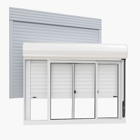 Janela de Correr 2 Folhas Persiana Integrada Branco - 120x140