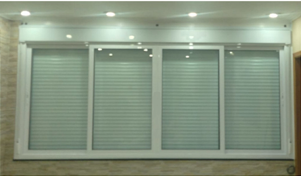 Janela com Persiana Integrada em Alumínio 4 Folhas Branco - 100x200