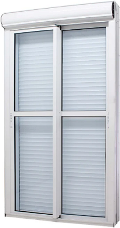 Porta Veneziana Integrada em Alumínio Suprema Branco - 220X150