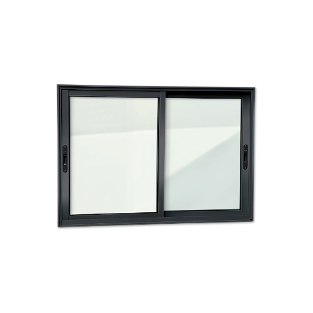 Janela de alumínio 02 Folhas Moveis Maxx Preto - 100x100