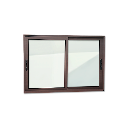 Janela de alumínio 02 Folhas Moveis Maxx Marrom Corten - 100x150