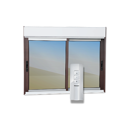 Janela Premium Automatizada com Persiana Integrada Marrom Corten - 100x150