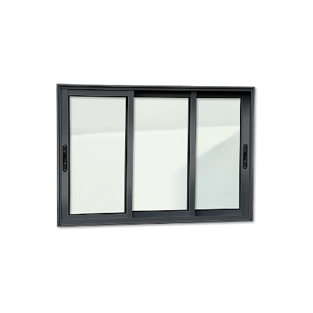 Janela de Alumínio Maxx 3 Folhas Preto - 120x150