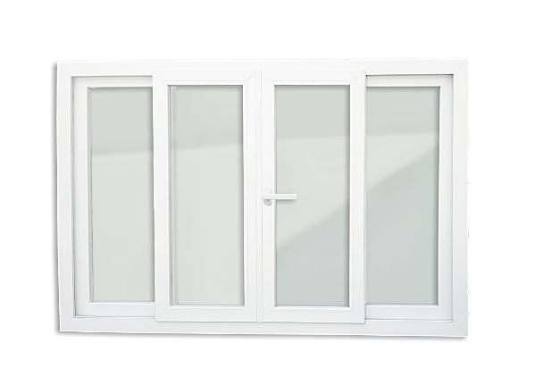 Janela PVC 4 Folhas com Cremona Redução Acústica - 100X240