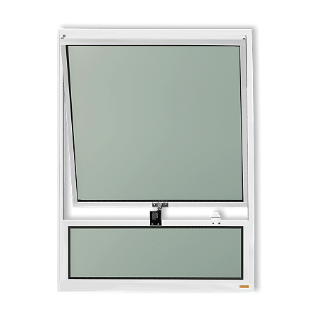 Maxim-Ar em Alumínio fixo com Vidro Boreal Branco - 80x60