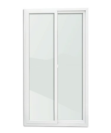 Porta Correr 2 Folhas de Pvc itec com Vidro Temperado - 210x150