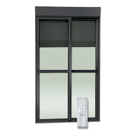 Porta Automatica Maxx com Persiana Integrada Preto - 220X120