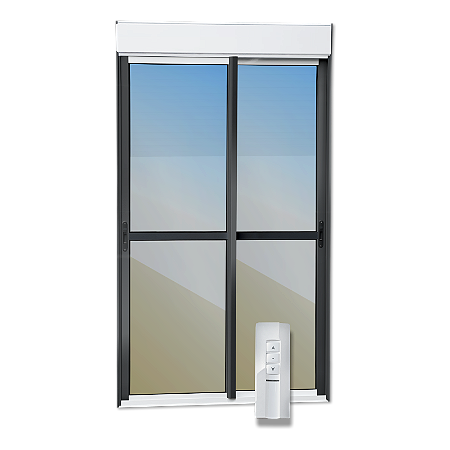 Porta Automatica Maxx com Persiana Integrada Mix Preto - 220X150