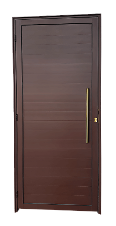 Porta Lambril Com Puxador Gold Marrom Direita - 210x100
