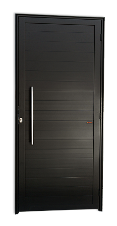 Porta Lambril Com Puxador em Alumínio Preto Esquerda - 210x90
