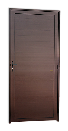 Porta Lambril com Fechadura Marrom Esquerda - 210x80