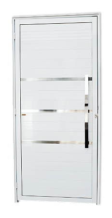 Porta Lambril Friso Evolution Com Puxador Branco Direita - 210x100