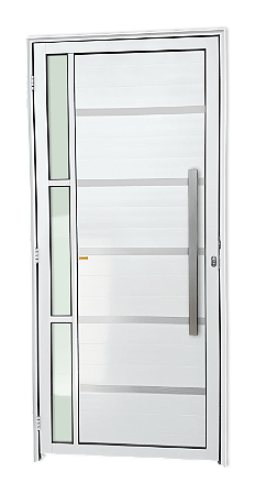 Porta Lambril Miraggio Com Puxador Branco Direita - 210x100
