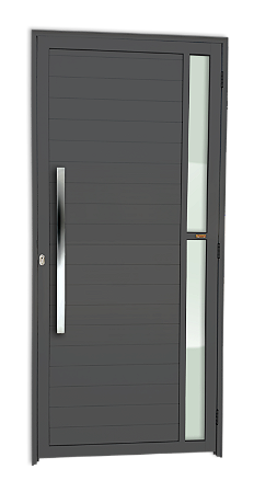 Porta Lambril Visione com Puxador Cinza Esquerda - 210x100