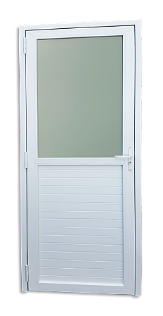 Porta de PVC Acústica Mista Vidro mini Boreal Direita - 210x90