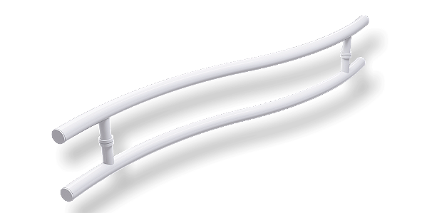 Puxador Sydney Branco - 80 cm
