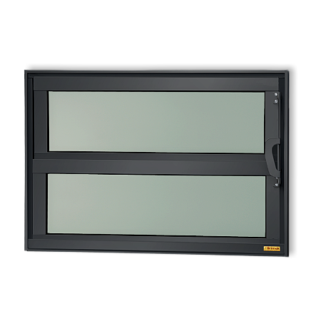 Vitro Basculante Maxx Vidro Mini Boreal Preto - 40x100