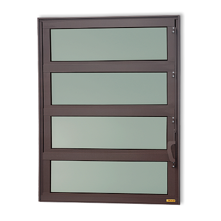 Vitro Basculante Maxx Vidro Mini Boreal  Marrom Corten - 80x120