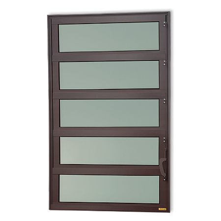 Vitro Basculante Maxx Vidro Mini Boreal Marrom Corten - 100x60