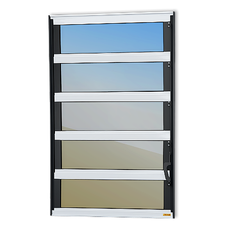 Vitro Basculante Maxx Vidro Mini Boreal Mix Preto - 100x60