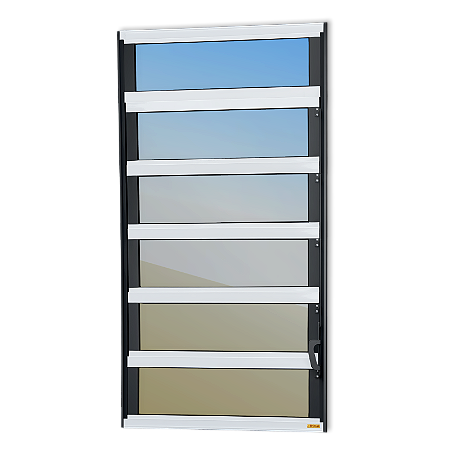 Vitro Basculante Maxx Vidro Mini Boreal Mix Preto - 120x40