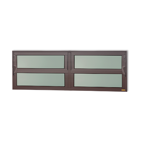 Vitro Basculante Maxx Vidro Mini Boreal Marrom Corten - 40x150