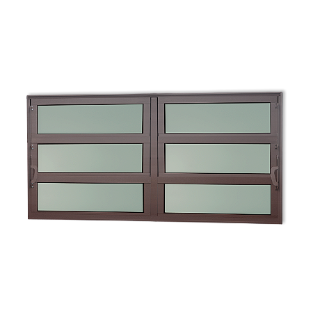 Vitro Basculante Maxx Vidro Mini Boreal Marrom Corten - 60x240