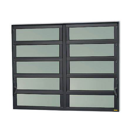 Vitro Basculante Alumínio Premium Preto - 100x150