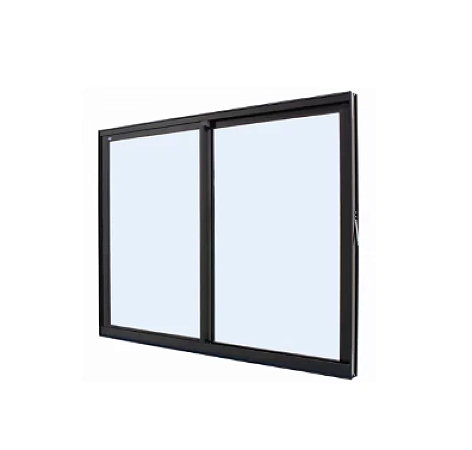 Janela de alumínio 02 folhas fit Preto - 60x60