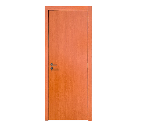 Kit Porta de Madeira Interno com Batente Mogno Esquerda - 210x80