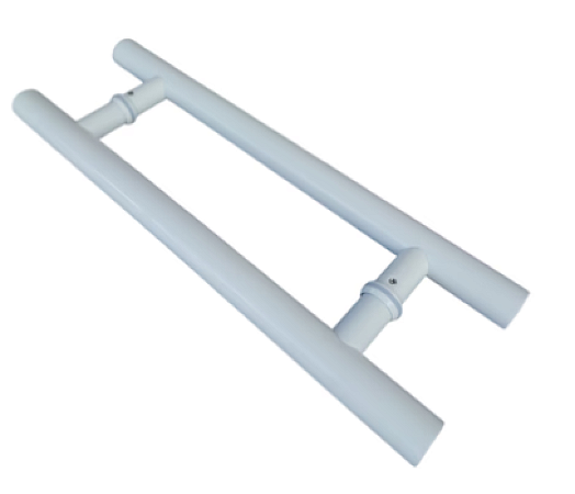 Puxador Inox Redondo Cilindrico Premium Branco - Para Portas