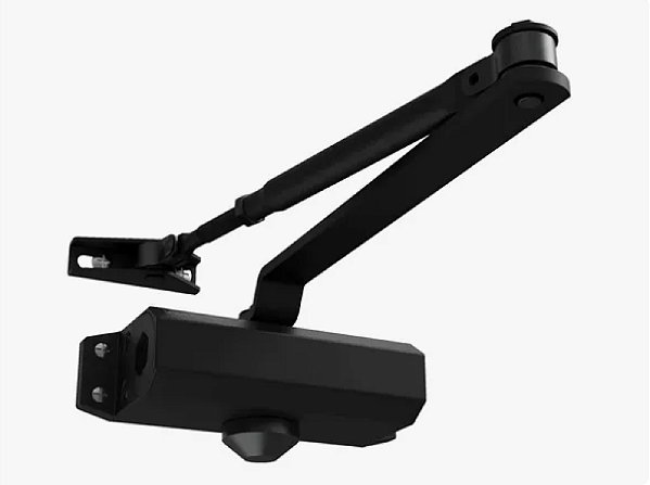 Mola Aérea Hidráulica para Porta com Fechador Automático - Preto