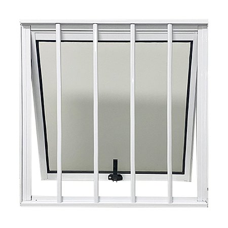 Janela Maxim ar alumínio com Grade Premium Branca - 80x80