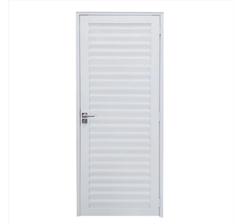 Porta de Alumínio Veneziana Palheta Branco - Linha Gold
