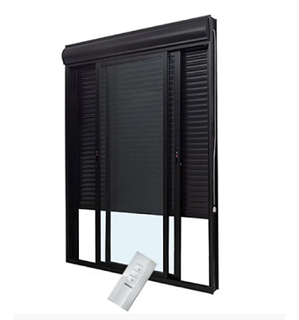 Porta de Alumínio Veneziana Integrada Com Controle - 220X200