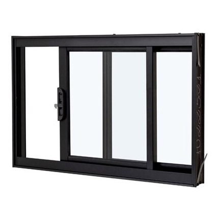 Janela de alumínio Preto 02 folhas - 40x60