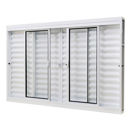 Janela Veneziana em Aço Galvanizado Branco - 100x120