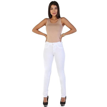 calça branca sarja feminina