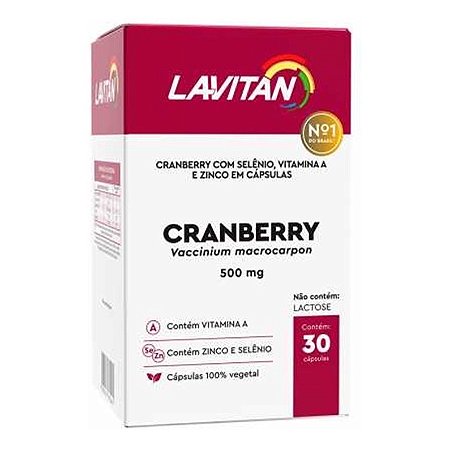 Kit com 6 - Lavitan Cranberry com 30 Capsulas 0 Autentic0 no Shoptime